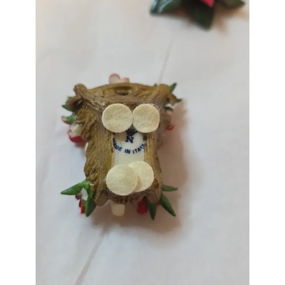 Vintage Capodmonte Mini Baby Jesus With Roses And Poinsetta